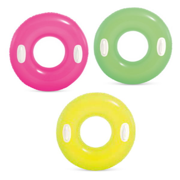 SALVAVIDAS NEÓN CON AGARRADERAS