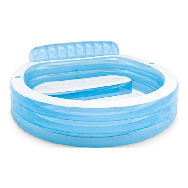 PISCINA INFLABLE AZUL CON SILLÓN